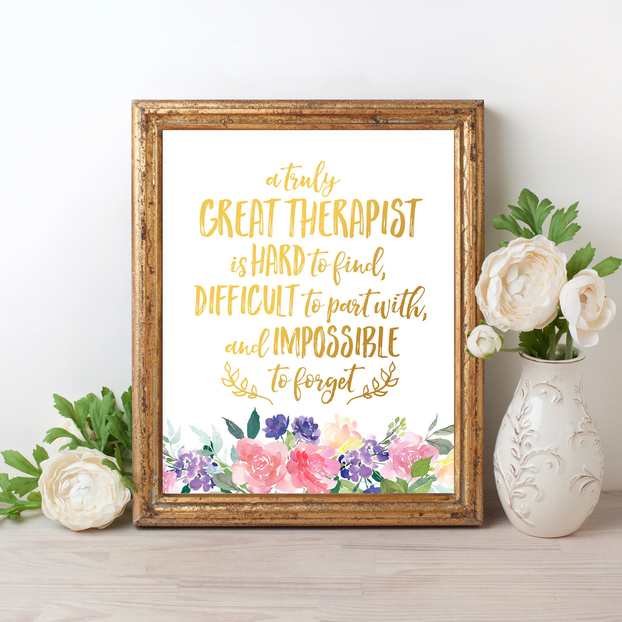 Therapist Gift A Truly Great Therapist Therapist Appreciation Etsy UK