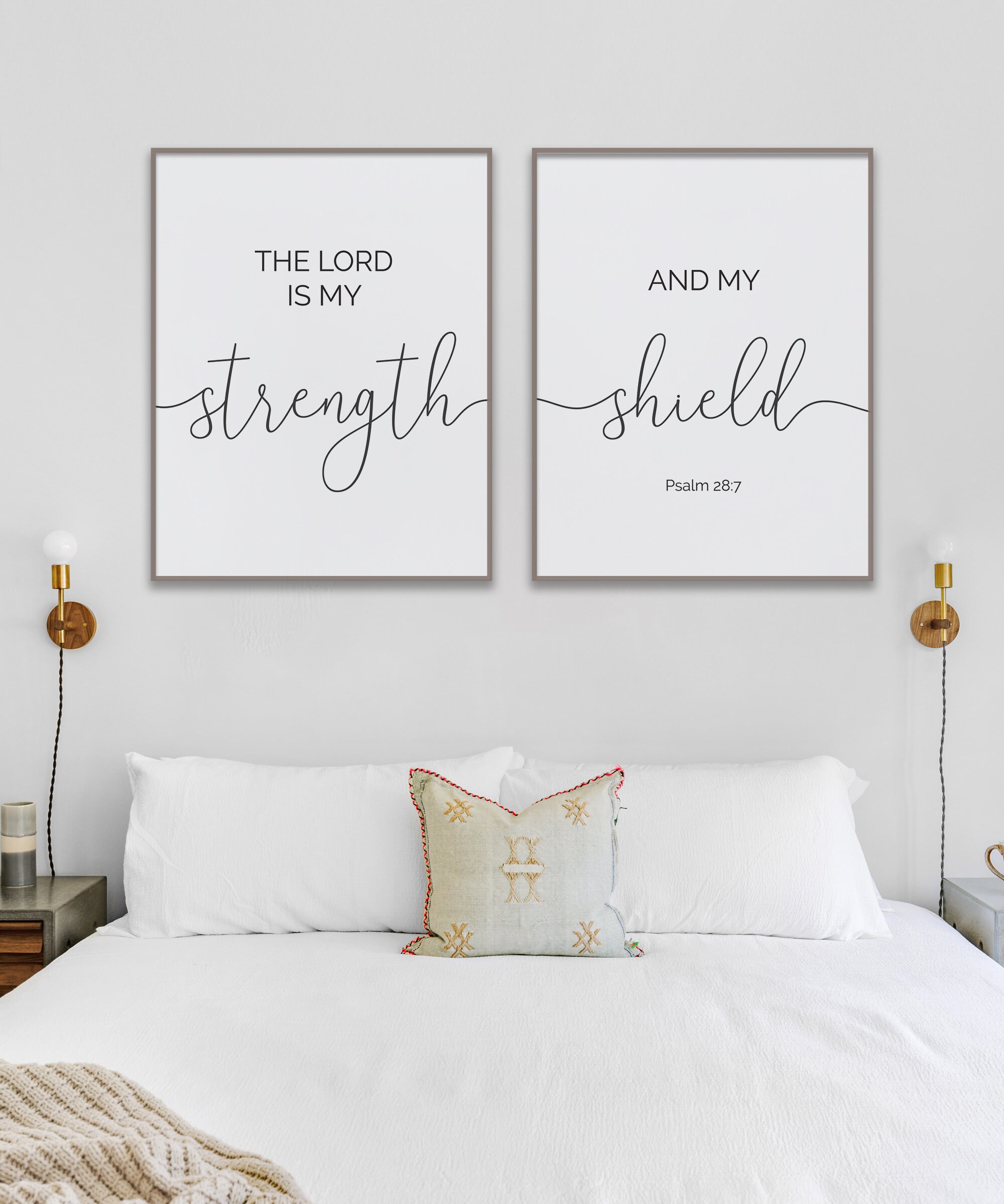 The Lord is My Strength and My Shield Psalm 28 7 Scripture - Etsy