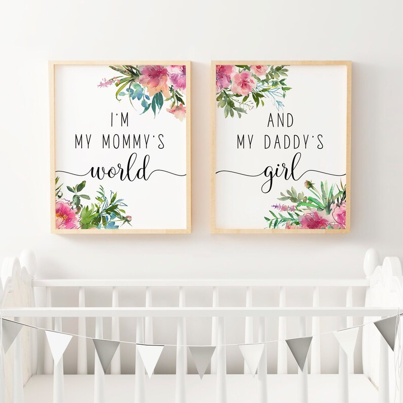 Im my Mommys World and my Daddys Girl Printable Quote | Etsy