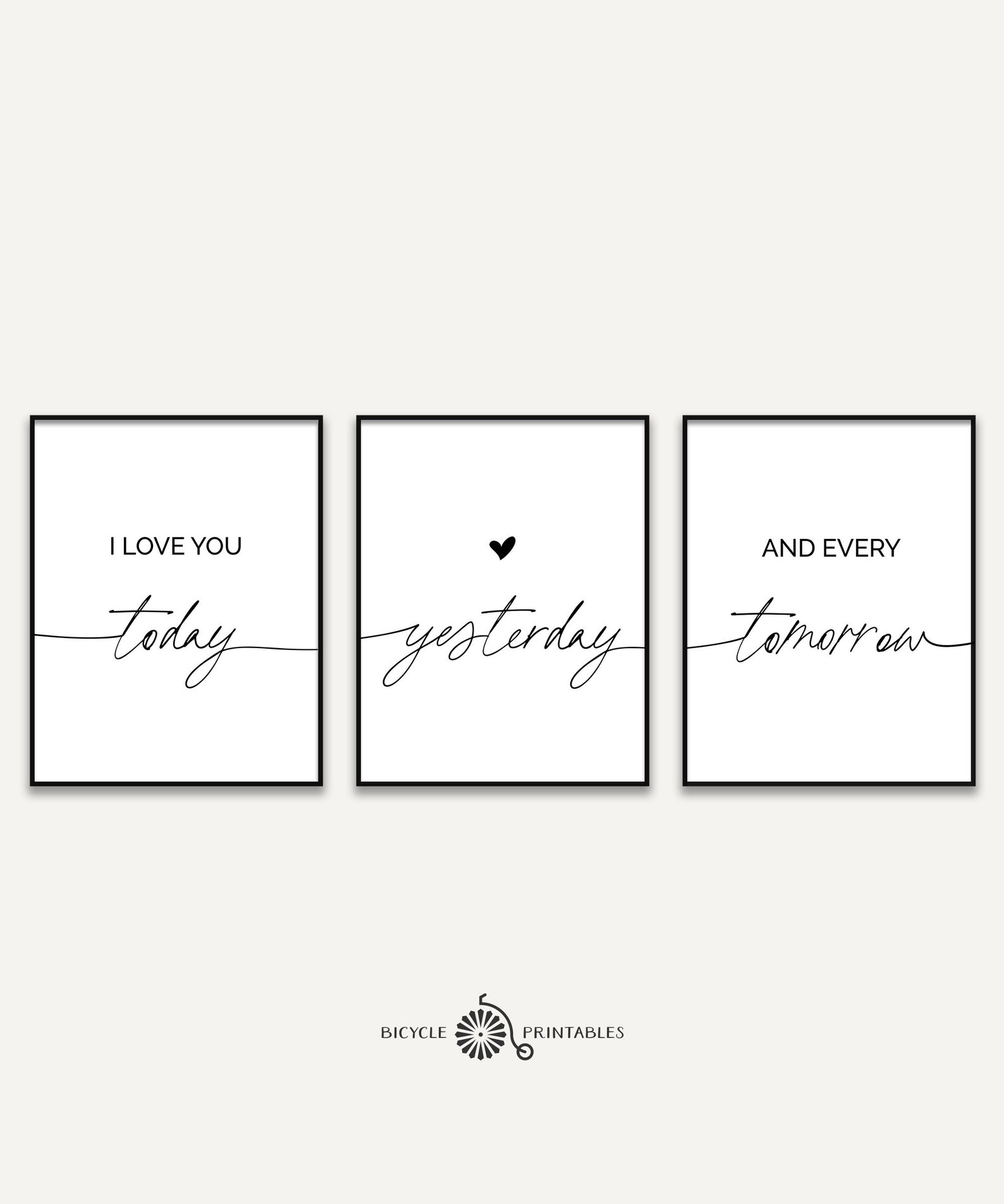 I Love You Today Yesterday and Every Tomorrow Quote Etsy