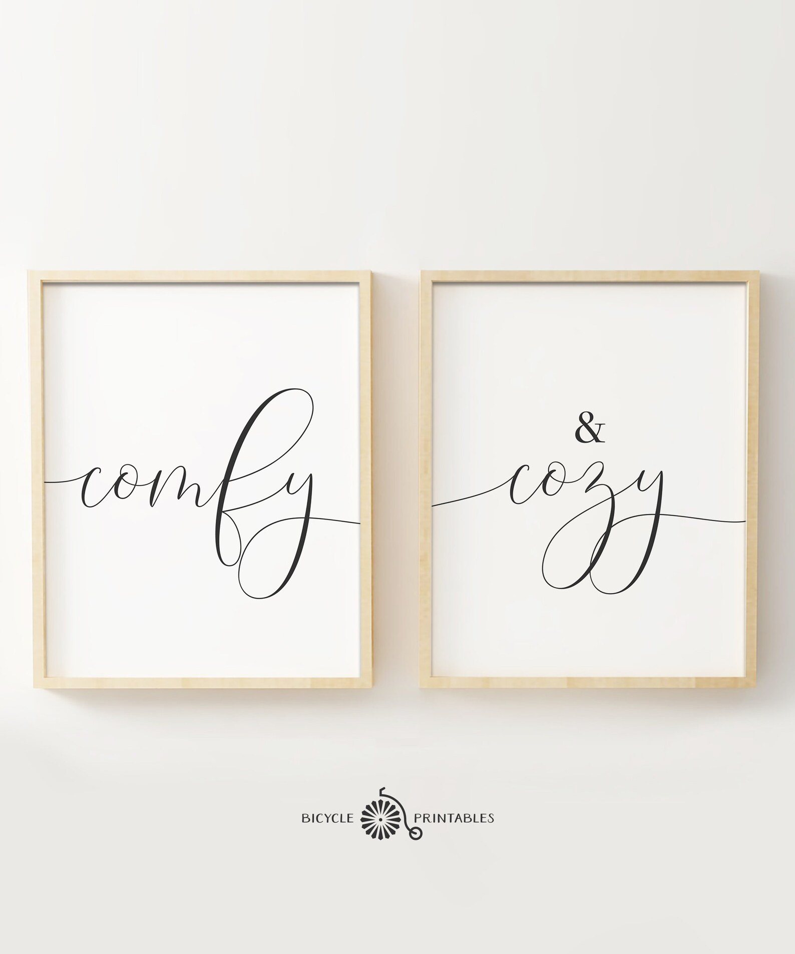 Comfy and Cozy Relaxation Quote Print Printable Poster Set Etsy