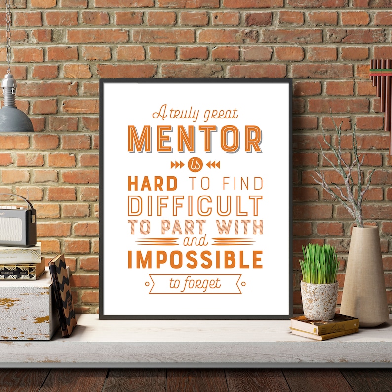 Mentor Gift A Truly Great Mentor PRINTABLE Quote Mentor Etsy