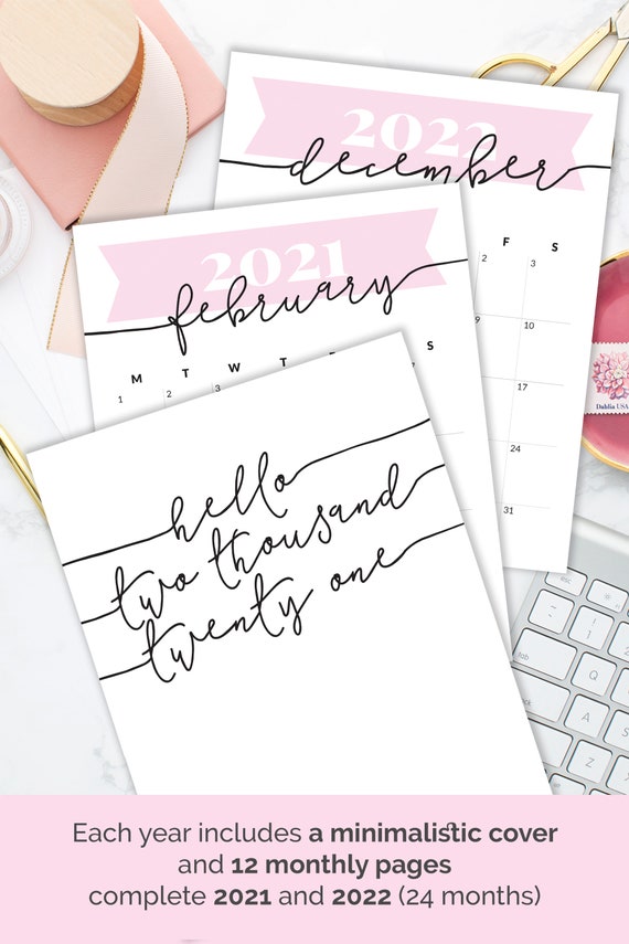 Pink 2021 A3 Poster Calendar 15/% OFF MULTI ORDERS!