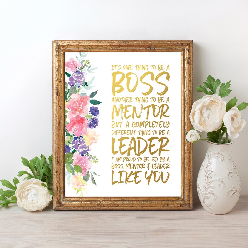 Boss's Day Gift Boss Day PRINTABLE Boss Appreciation Gift Etsy