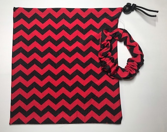 Red & Black Zigzag Gymnastics Grip Bag