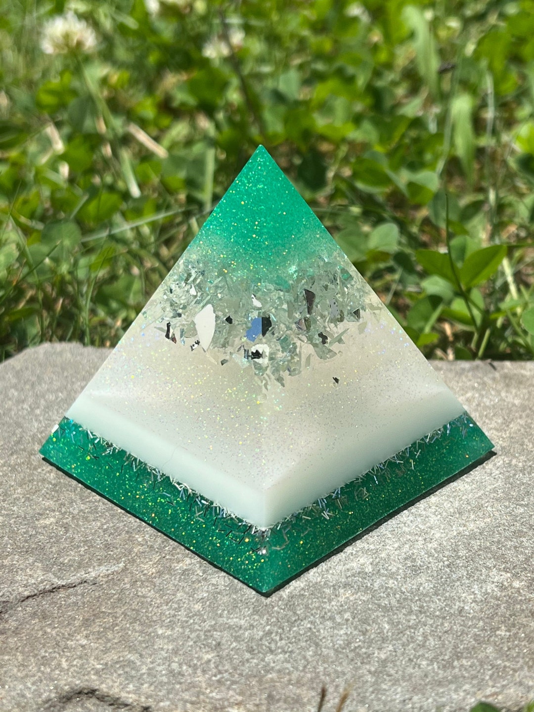 Glitter Resin Pyramid - Etsy