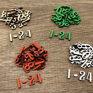 Numeri in legno per calendario dell'avvento da 1 a 24, serie da 39 pezzi di numeri colorati in legno per fai da te, decorazioni di natale