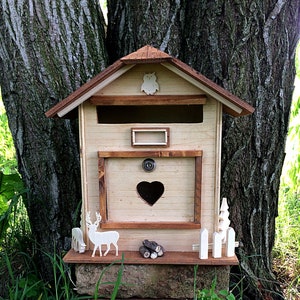 Boîte aux lettres, boîte aux lettres, caisse en bois, boîte aux lettres, meuble de montagne, meuble rustique, boîte aux lettres image 9