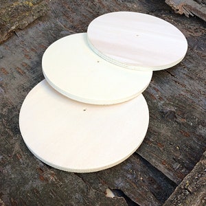 3 pcs wooden circles, wood supplies for DIY, wooden furniture for clock or bases, wooden items