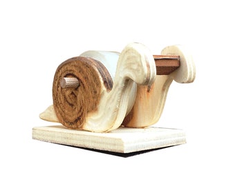 2 pcs x Wood tape dispenser, wood tape holder, scotch dispenser, office stationery, turtle decor, wooden animals shape
