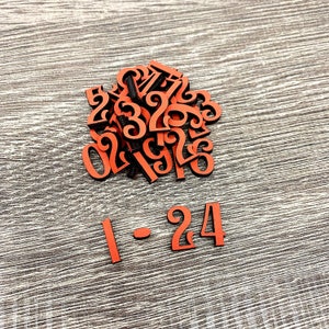 Numeri per calendario dell'avvento in legno da 1 a 24, serie da 39 pezzi di numeri colorati in legno per fai da te, decorazioni di natale