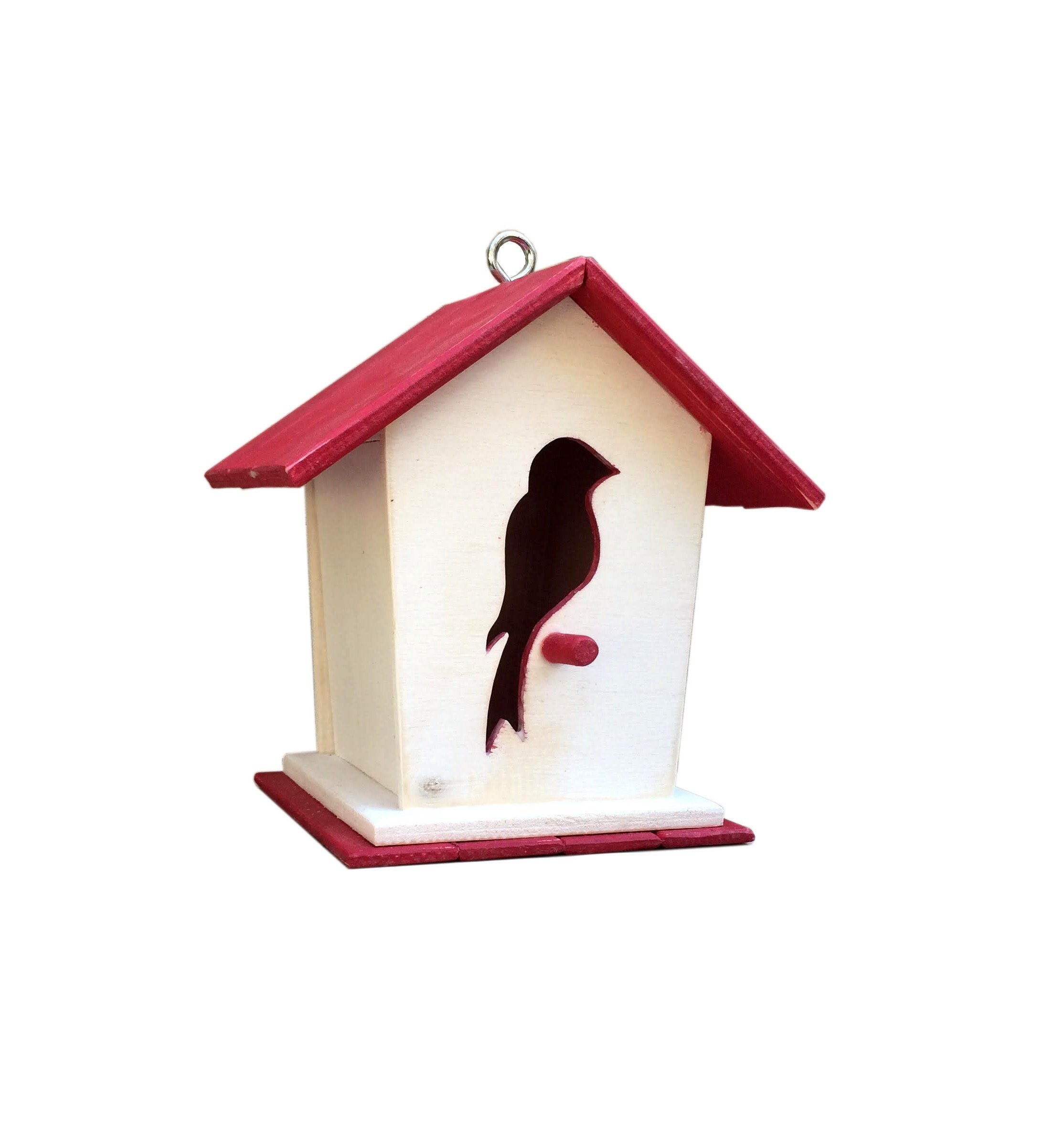 Maison d'oiseau en bois Haofy, petite mangeoire de maison d'oiseau douce et  douce, pour les jardins d'intérieur à la maison en plein air 