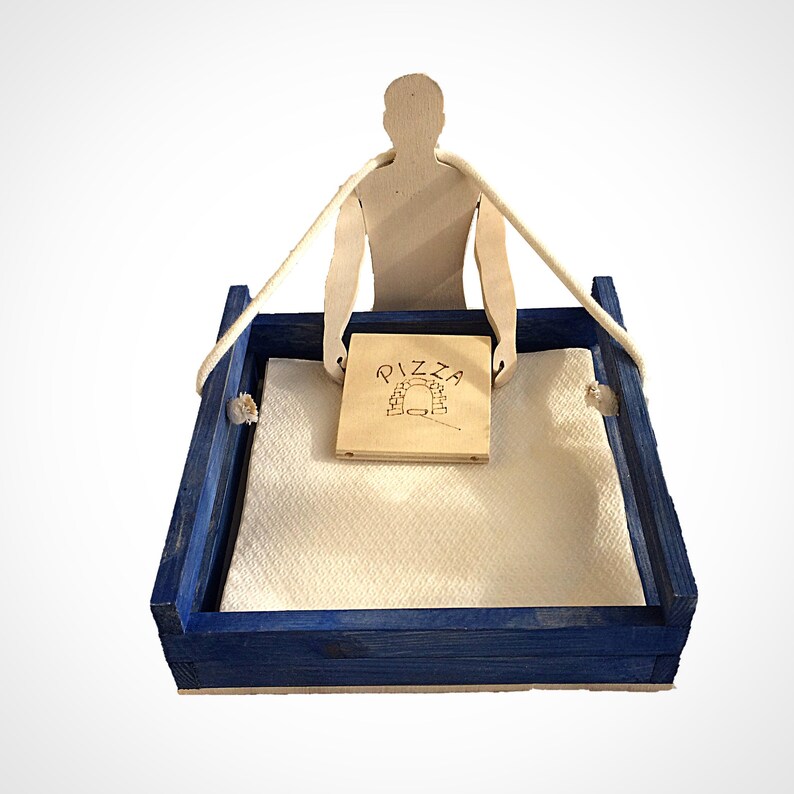 Wood Napkin Tray Holder Rings Wooden Image 0