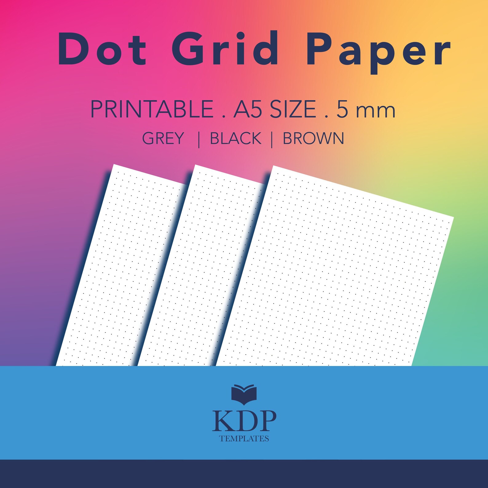 printable a5 dot grid paper a5 bullet journal dot grid