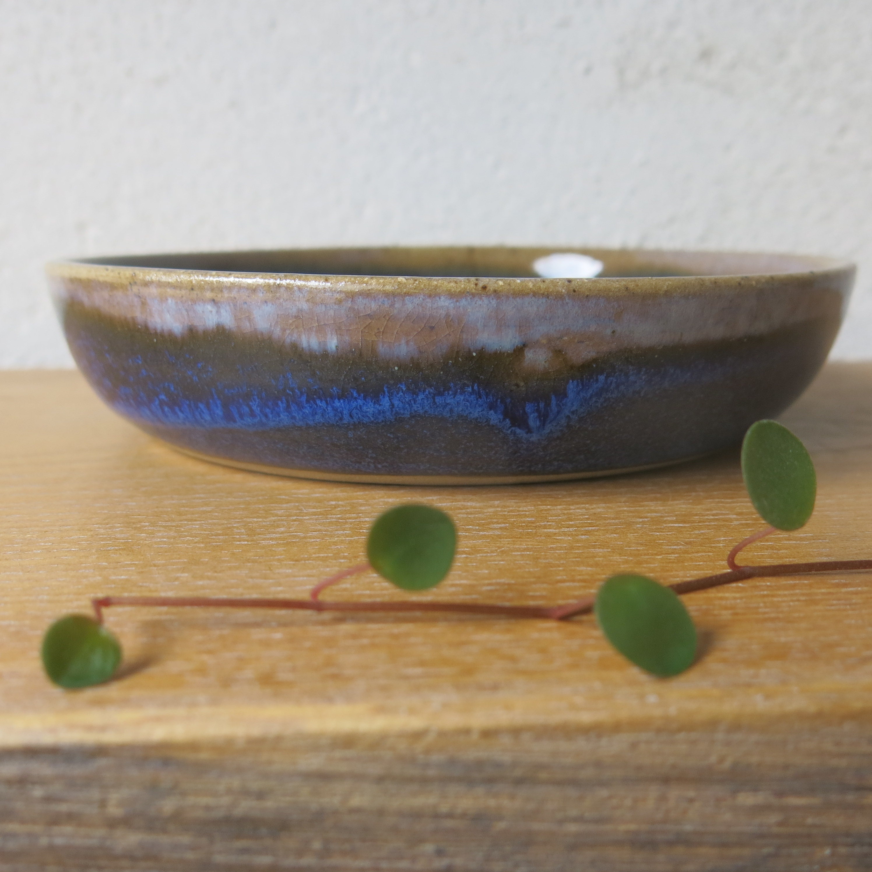 Assiette Creuse Bleu et Argenté Violet