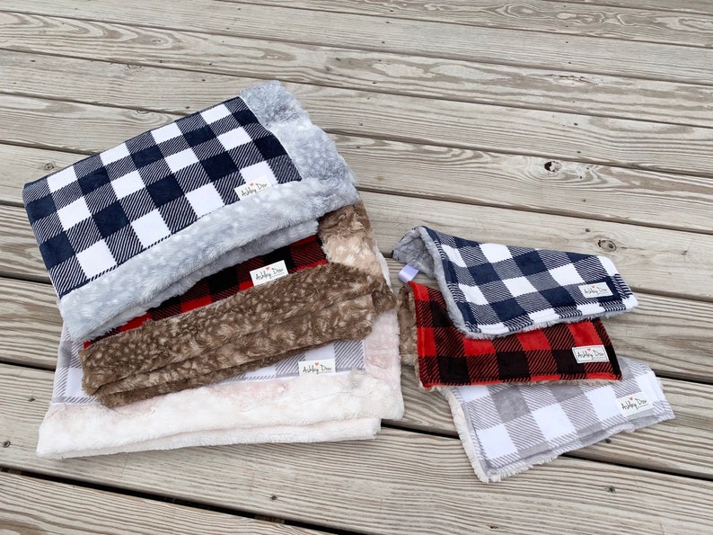 Baby Blanket /& Lovey Set Baby Gift Set Made to Order Minky Blanket HUNTER THEMED