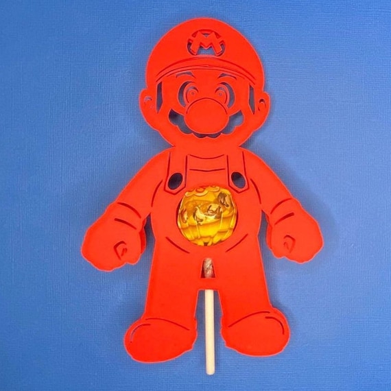 Inspired Super Mario SVG File - Lollipop holder Gift - Digital Download Only