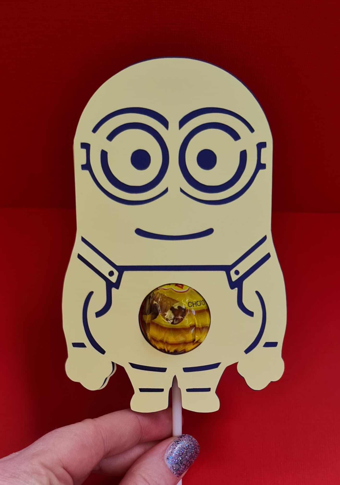 Inspired Minion SVG File - Lollipop Holder Gift - Candy/lollipop
