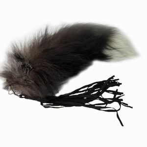 Ciondolo fox con nappa in pelle, coda di volpe, ciondolo, ciondolo di pelliccia, ciondolo di pelliccia, volpe, ciondolo tascabile, portachiavi, ciondolo di pelliccia