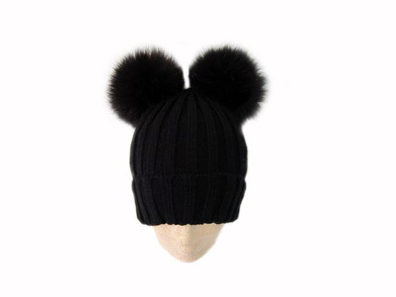 two bobble hat