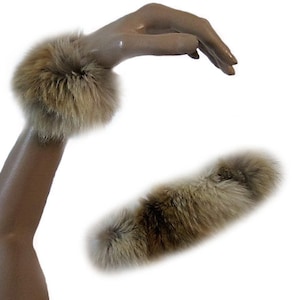 Fur cuffs made of fox, fur burn, cuffs, bracelet, fur band, cuffs, fur bracelet, fur bracelet, fur cuffs, fur cuffs