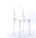 NICHES Ghost Chair Transparent Dining Office Bedroom Chair Modern Plastic Acrylic Vanity Clear