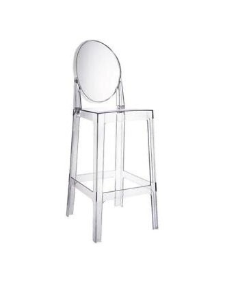 NICHES Transparent Ghost Victoria Clear Kitchen Counter Stool