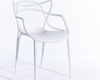 Niches White Master Inspired Unique Luxury Modern Dining / Office / Dressing Room Chair.