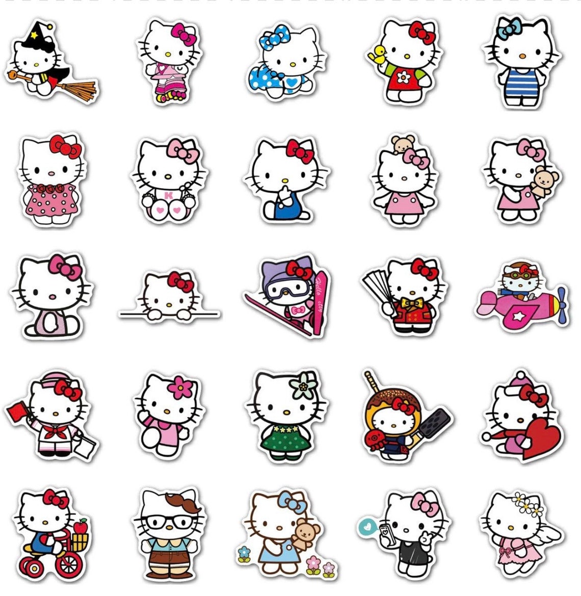Hello Kitty Stickers Etsy