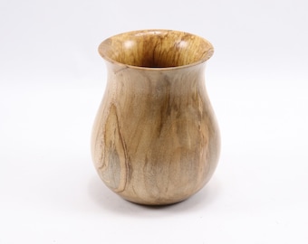 Spalted Maple Weed Pot, Hollow Form Wood Vase