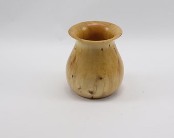 Spalted Maple Hollow Form Pot - Handmade Wood Vase