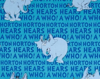 Dr Seuss Fabric Horton Hears A Who Toss Characters #15379 Robert Kaufman ~ Yard