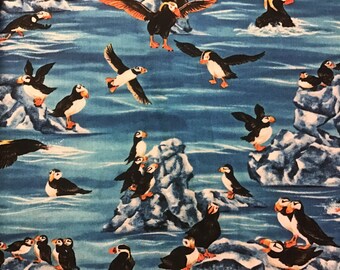 Lewis And Irene Fabric Puffins On Blue Sm19 3 Small Things By Etsy Lewis And Irene Fabric Puffins On Blue Sm19 3 Small Things By Etsy