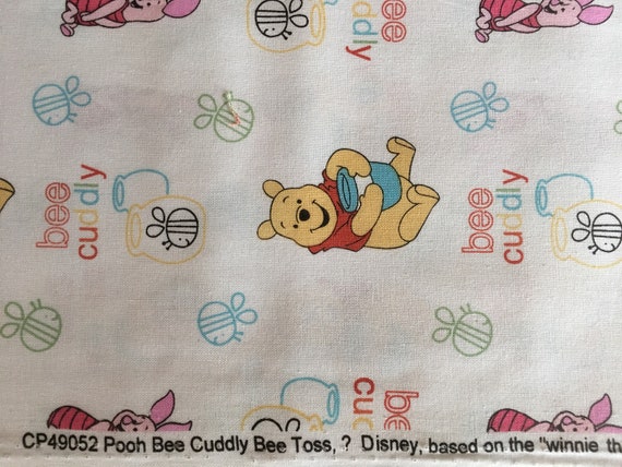 Multiple Sizes Bee Cuddly Disney Fabric White Winnie the Pooh /& Friends