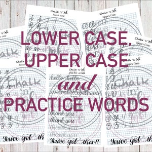 Faux Calligraphy Practice Sheets