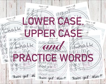 Faux Calligraphy Practice Sheets