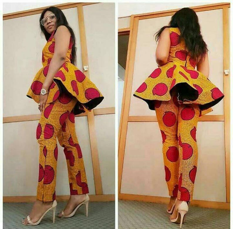 ankara trouser and blouse