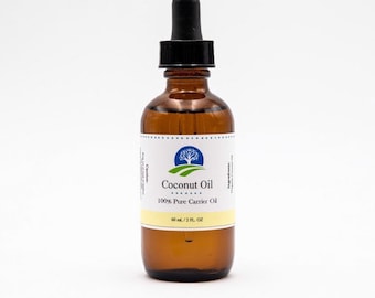 MCT 60 40 Fractionated Coconut Oil | 2oz Amber Glass Dropper Bottle | Pure Carrier Oil | Skin | Hair |Aromatherapy | Carrier Oil