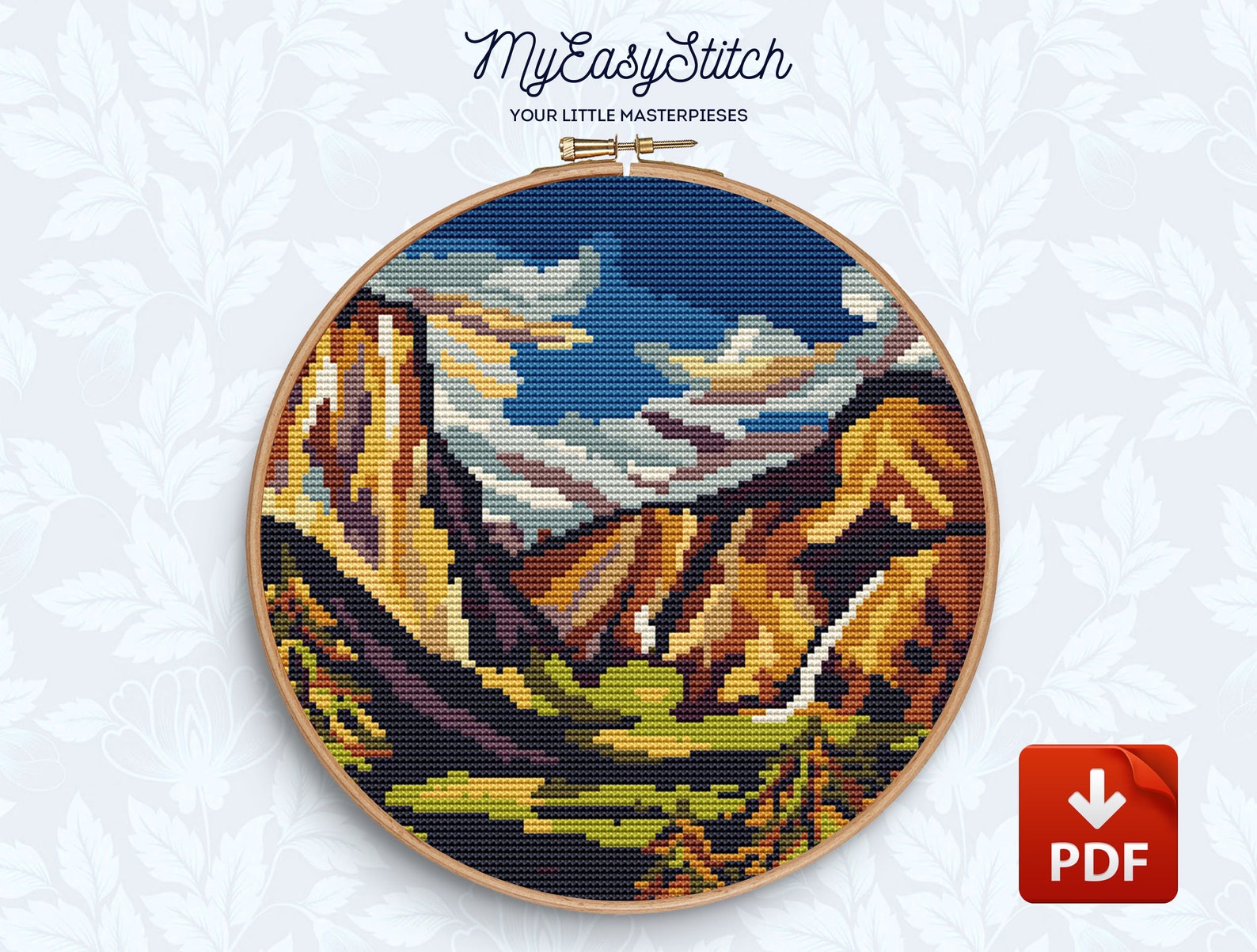 Yosemite Cross Stitch Pattern Landscape Pattern Xstitch Etsy