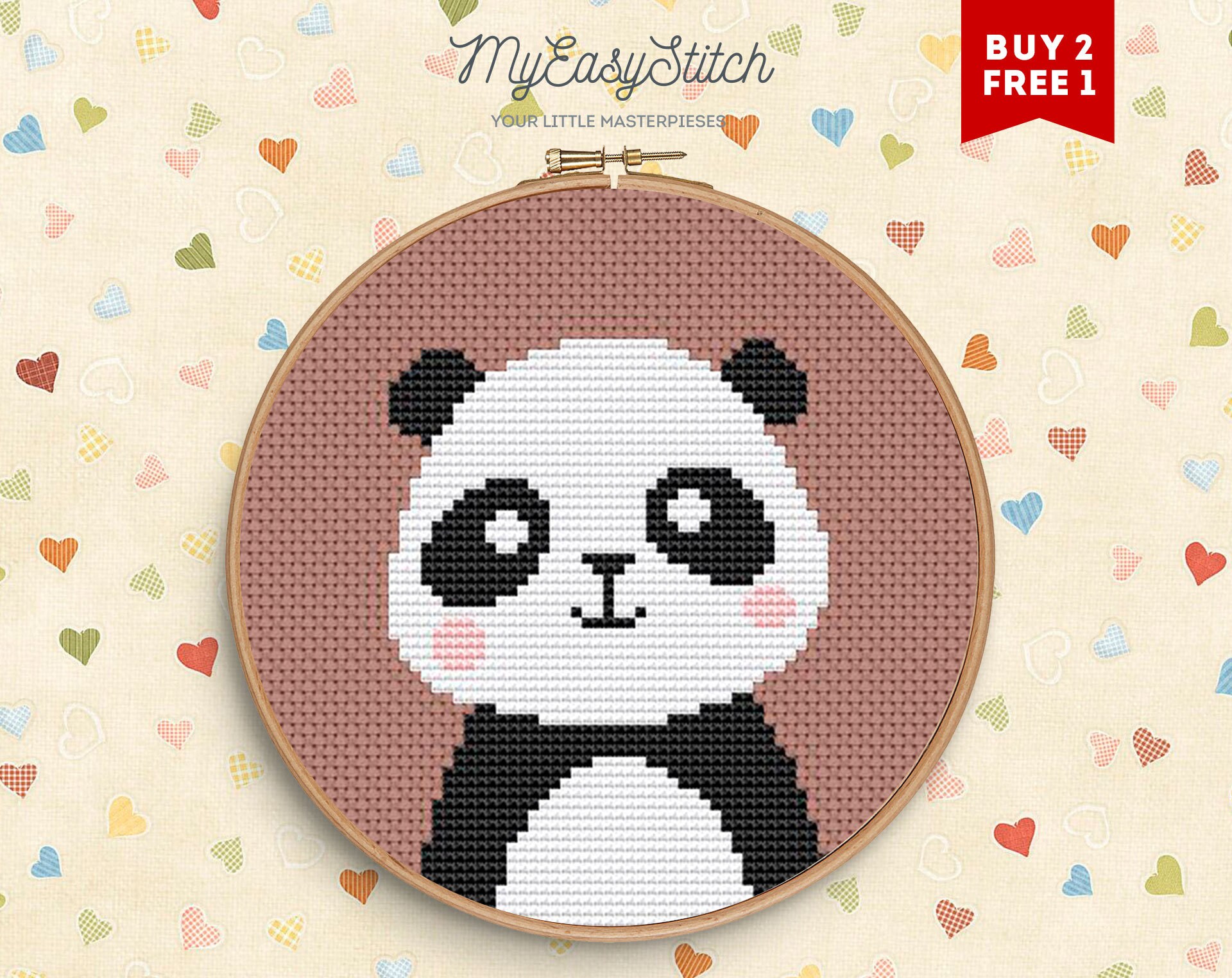 Panda cross stitch pattern Kawaii Baby cross stitch pattern Etsy