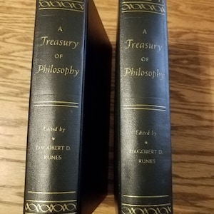 1955 Vintage &quot;A Treasury of Philosophy&quot; Volume I & II hardcover books New and unopened  FREE SHIPPING