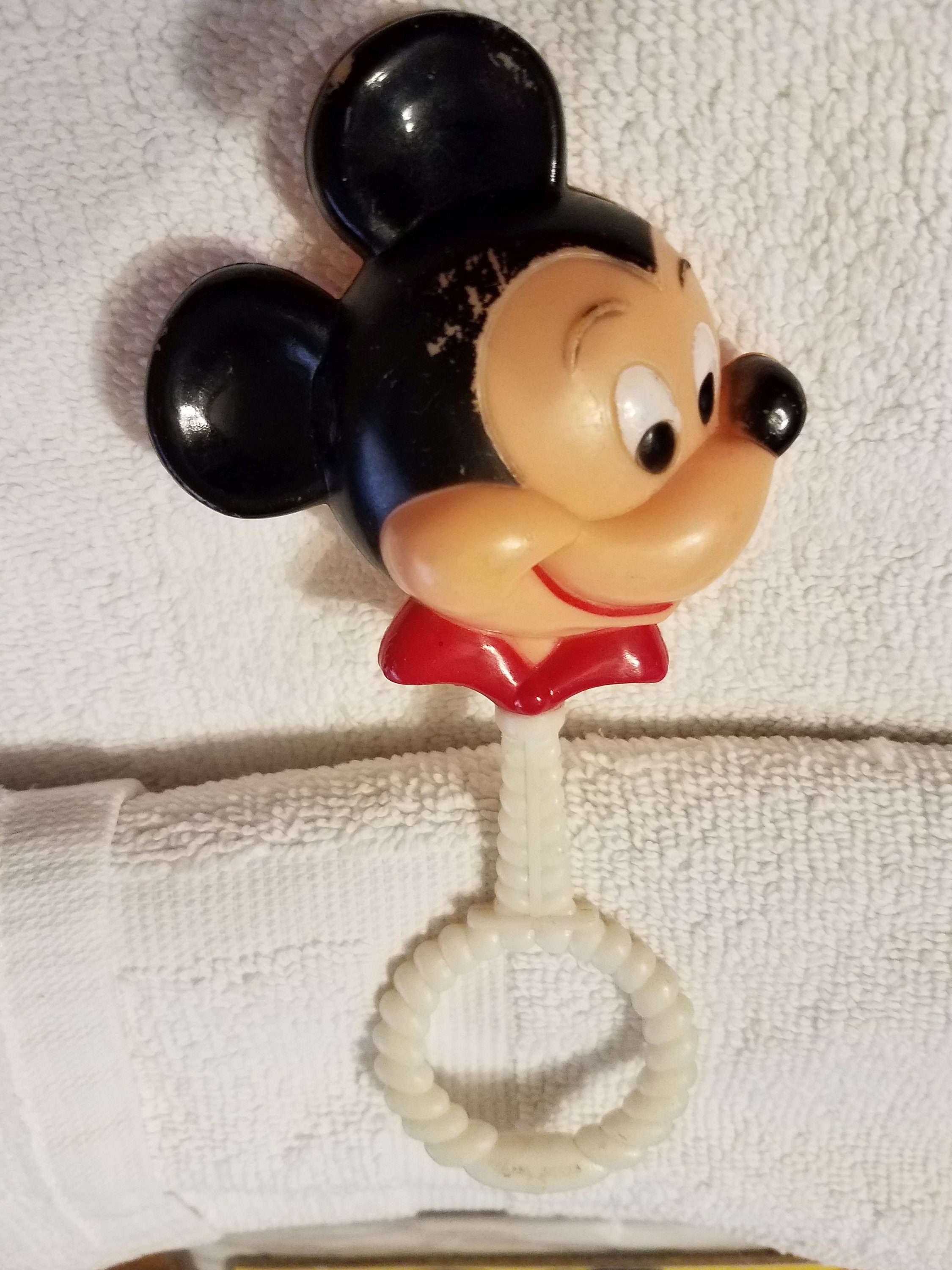 Vintage 1976 Disney Mickey Mouse Baby Rattle & Teether Toy FREE SHIPPING Etsy