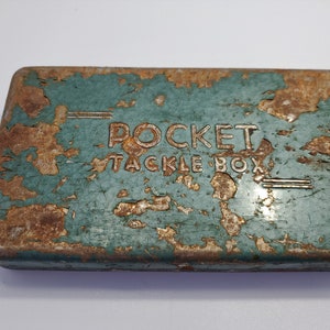 Vintage 1950s Green Metal Pocket Tackle Box FREE SHIPPING Etsy