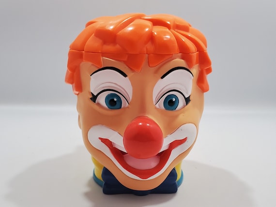 2001 Ringling Brothers Greatest Show on Earth Circus Clown Plastic Flip Lid Souvenir Cup Mug Free Shipping