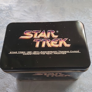 Vintage 1991 Star Trek 25th Anniversary Trading Cards from The Final Frontier in Rectangle Tin  FREE SHIPPING