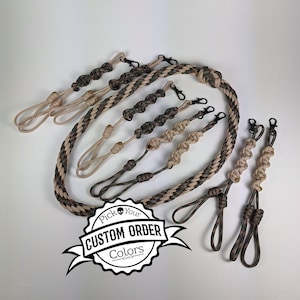 Custom Order 8 Strand Kumihimo Call Lanyard (with footrope knots)