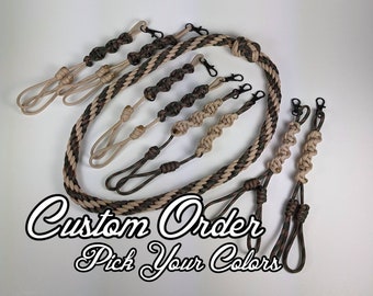 Custom Order 8 Strand Kumihimo Call Lanyard (with footrope knots)