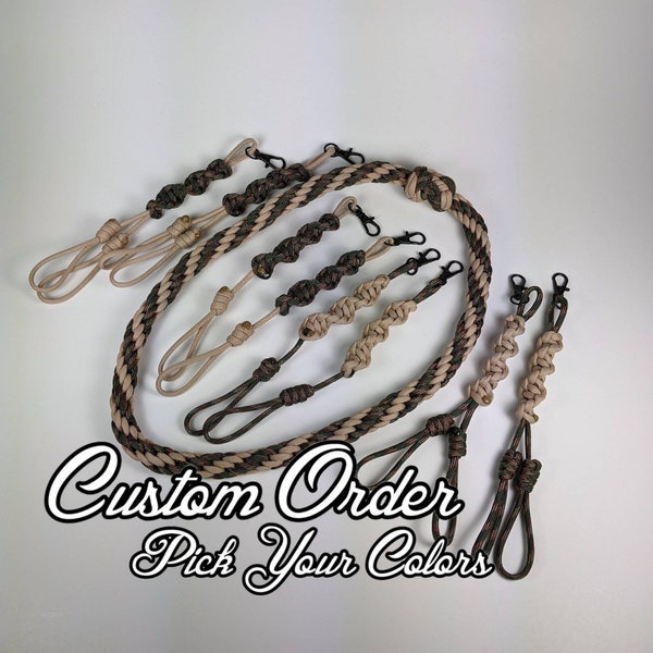 Custom Order 8 Strand Kumihimo Call Lanyard (with footrope knots)