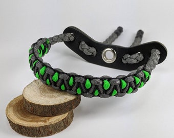 Pre-Made Stitched Solomon's Dragon Bow Sling ( Charcoal, Green and Black Micro)