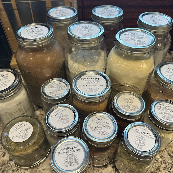Dry Mixes Jar Labels - Etsy